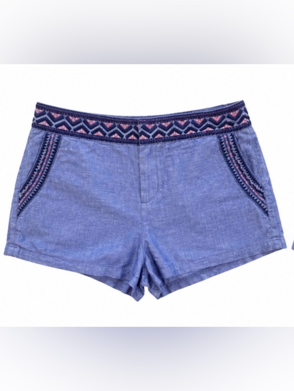 Vineyard Vines Blue Embroidered Pull On Shorts Size 4 Coastal Resort